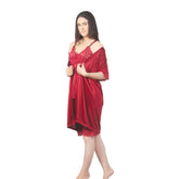 Honeymoon Nighty Bridal Nighty Women Nightwear 3 Pcs Set Women Sleepwear